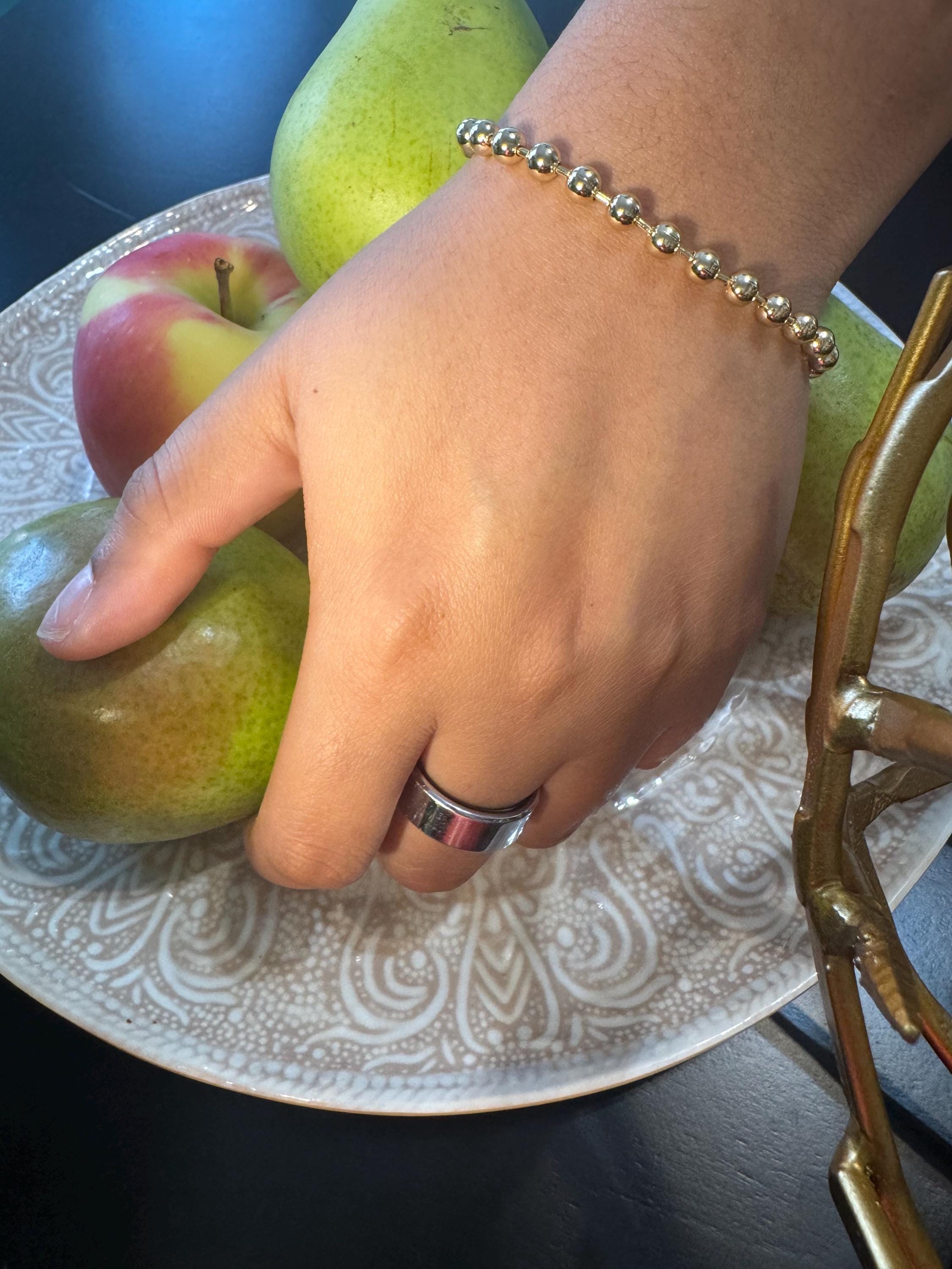 Minimal Gold Plated Beaded Bracelet