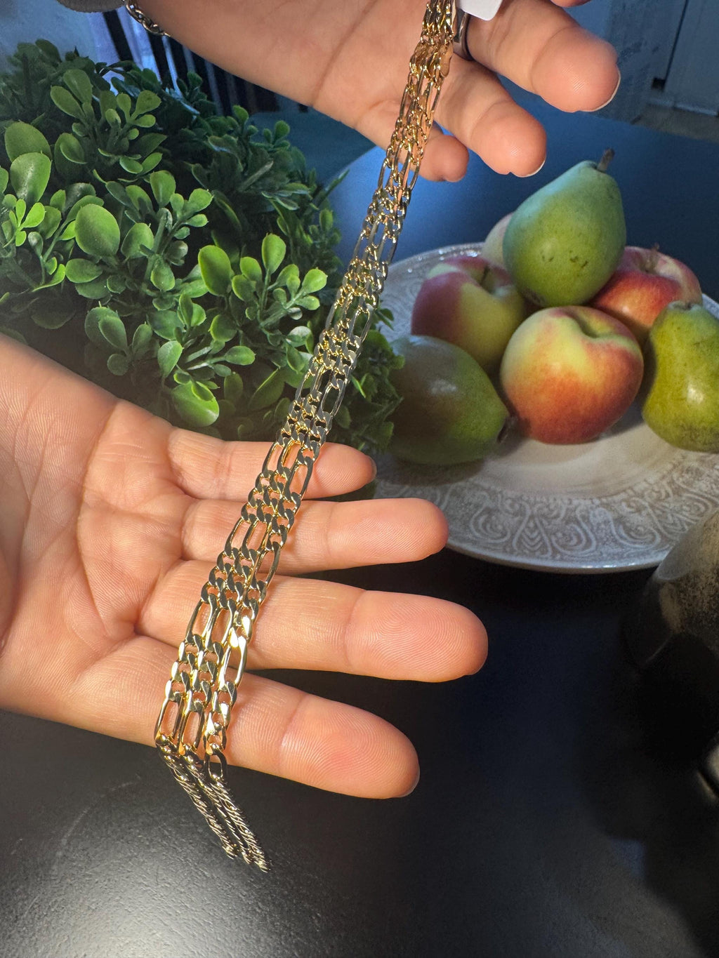 Gold Plated Figaro Anklet