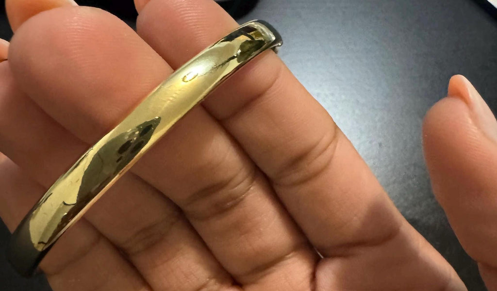 Gold Plated Stainless Steel Minimalist Bangle Bracelet