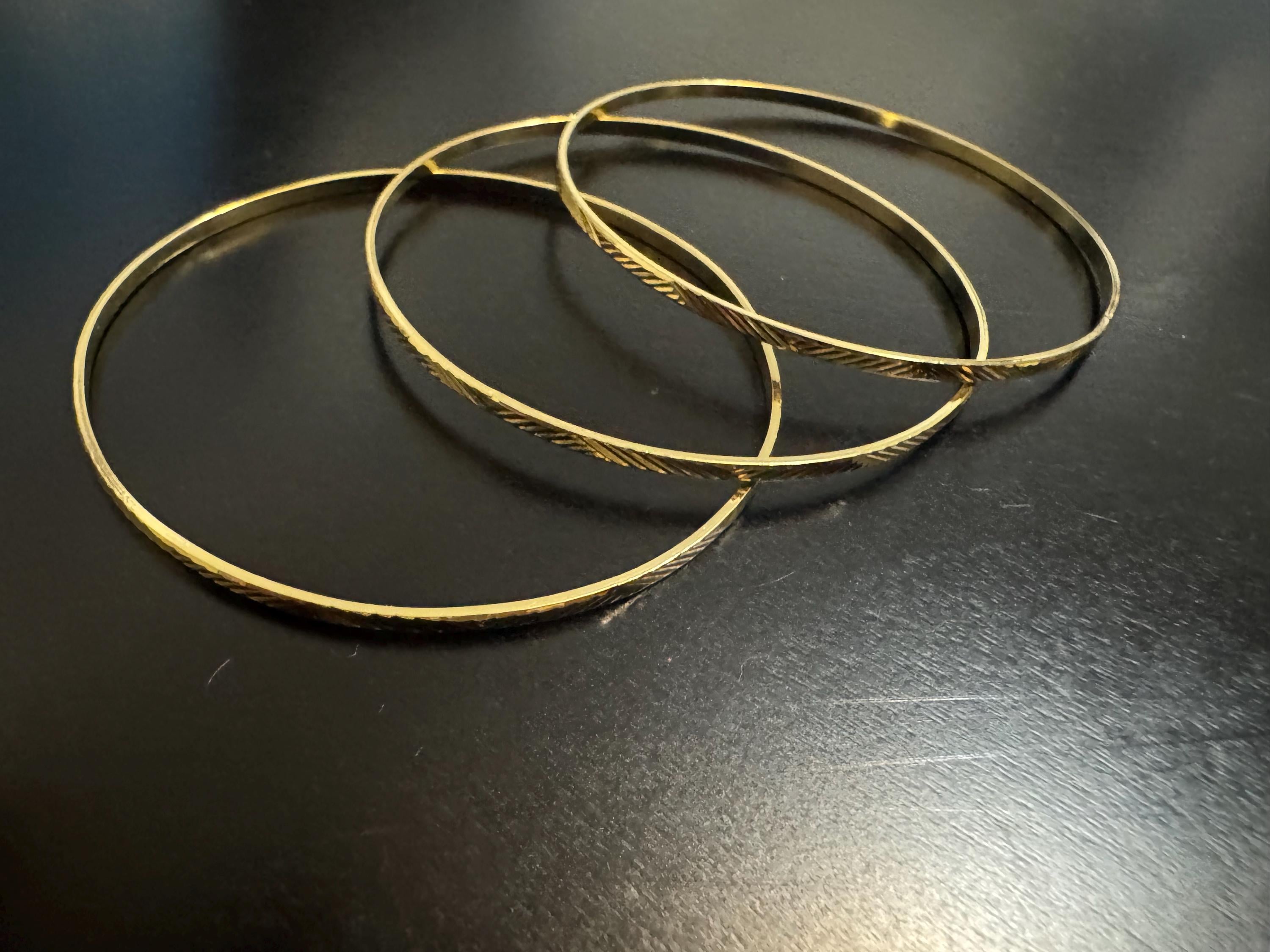 Gold Plated Bangle Set of 3