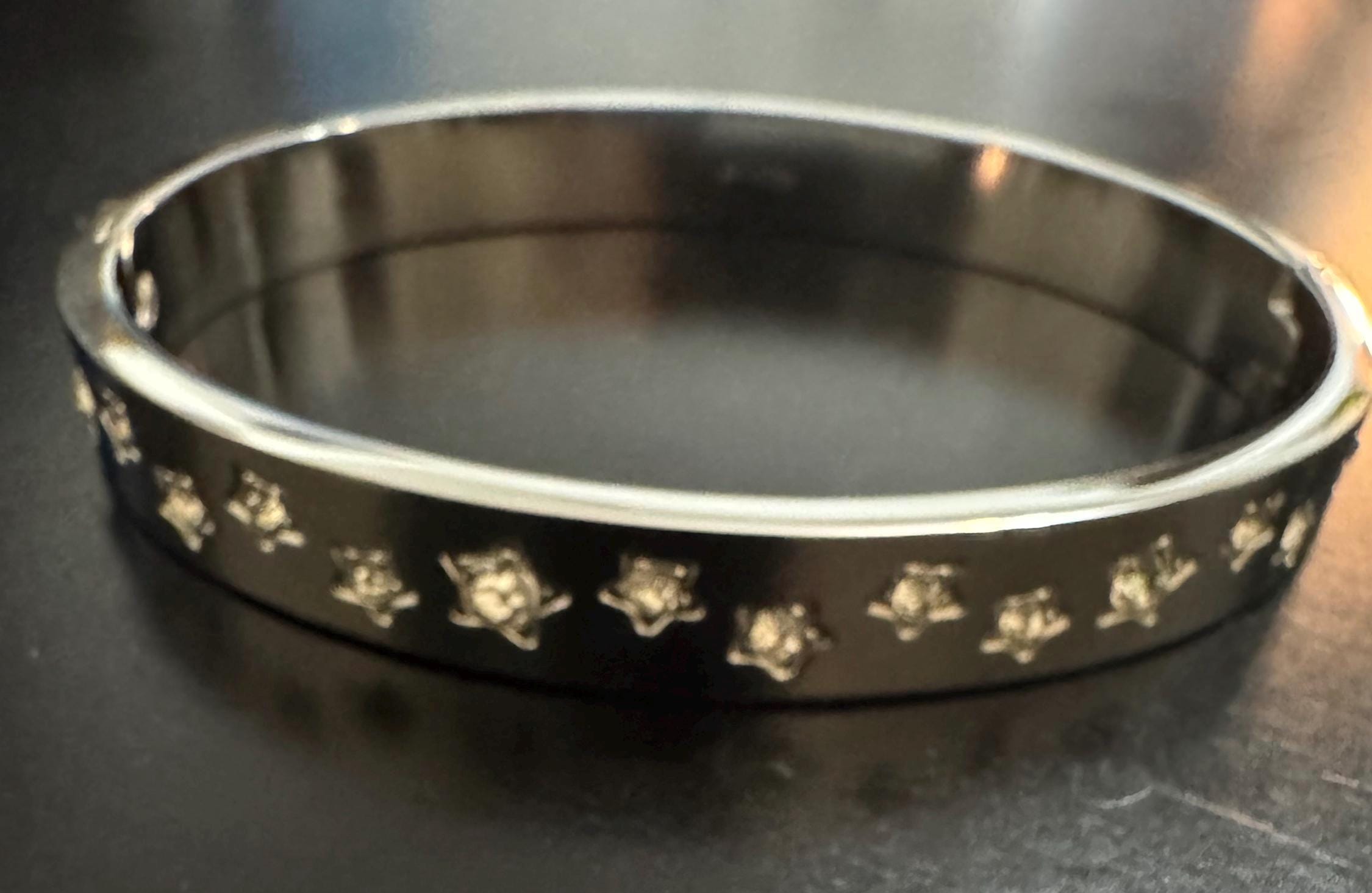 Silver Star Crystal Bangle Braceles - Stainless Steel Minimalist Cuff