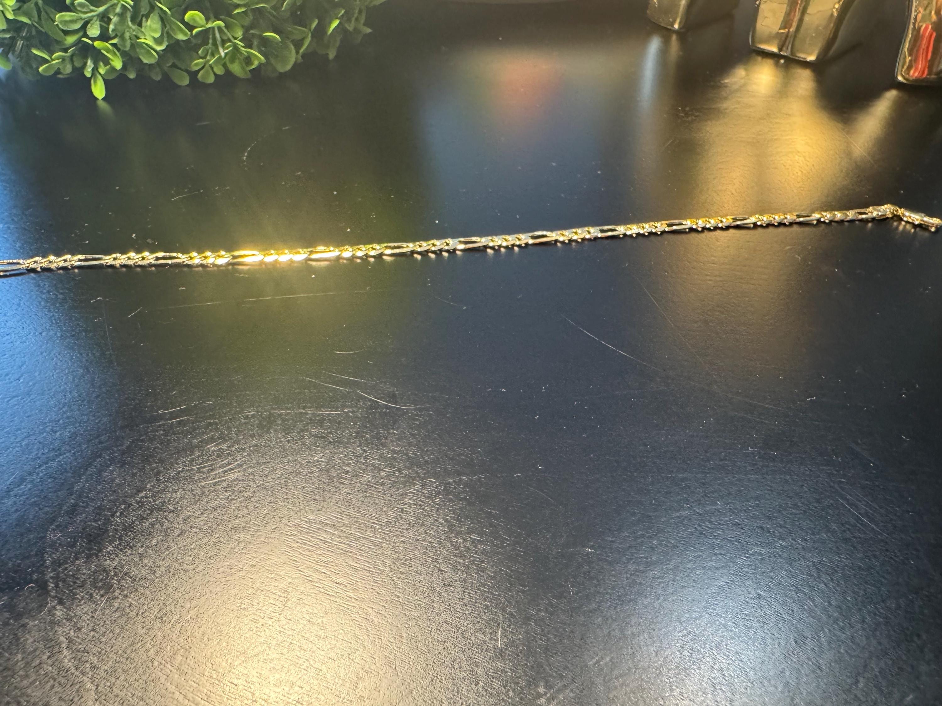 Gold Plated Figaro Anklet