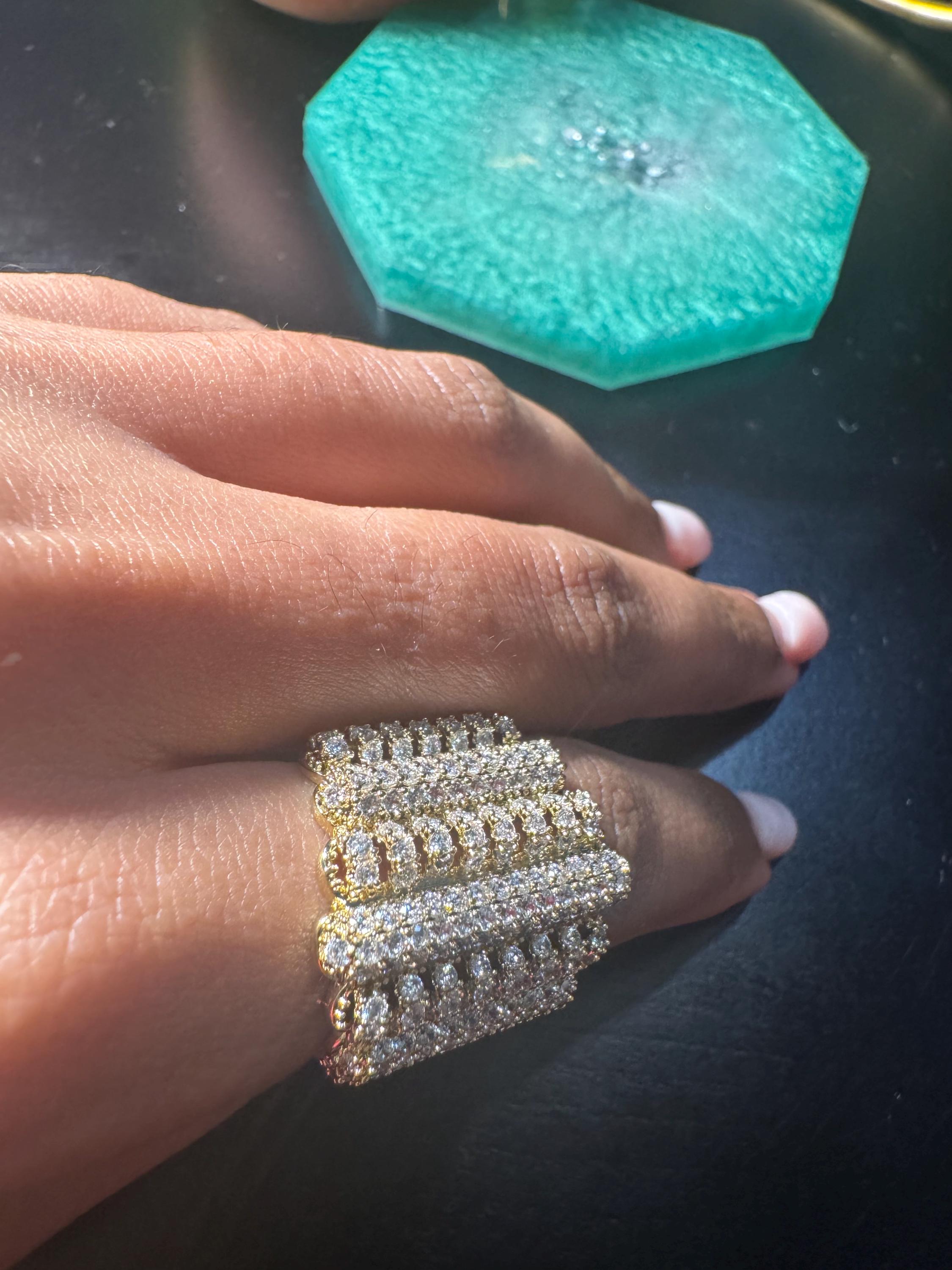 Golden Glam Statement Ring