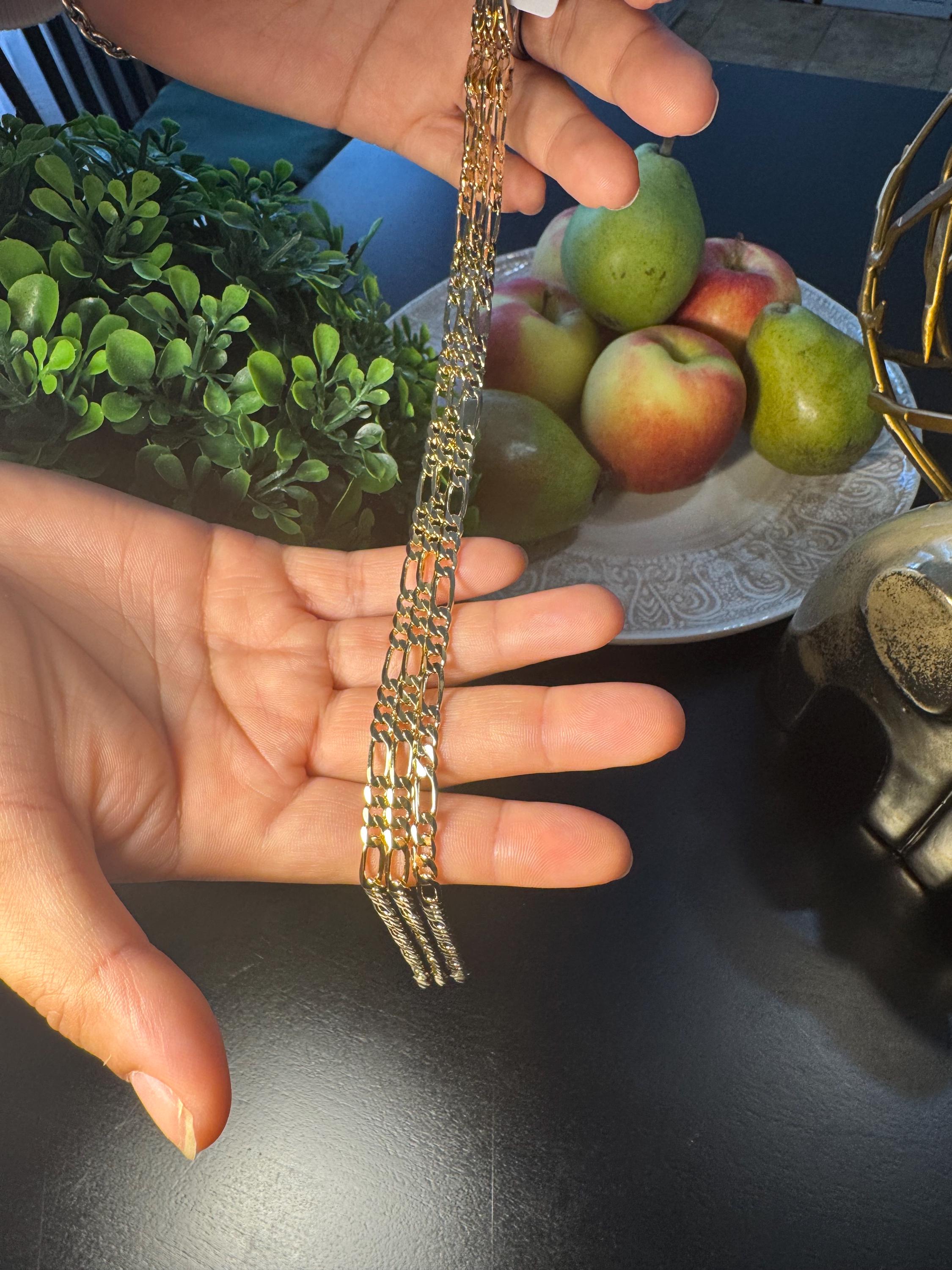 Gold Plated Figaro Anklet