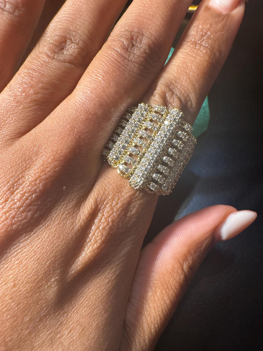Golden Glam Statement Ring