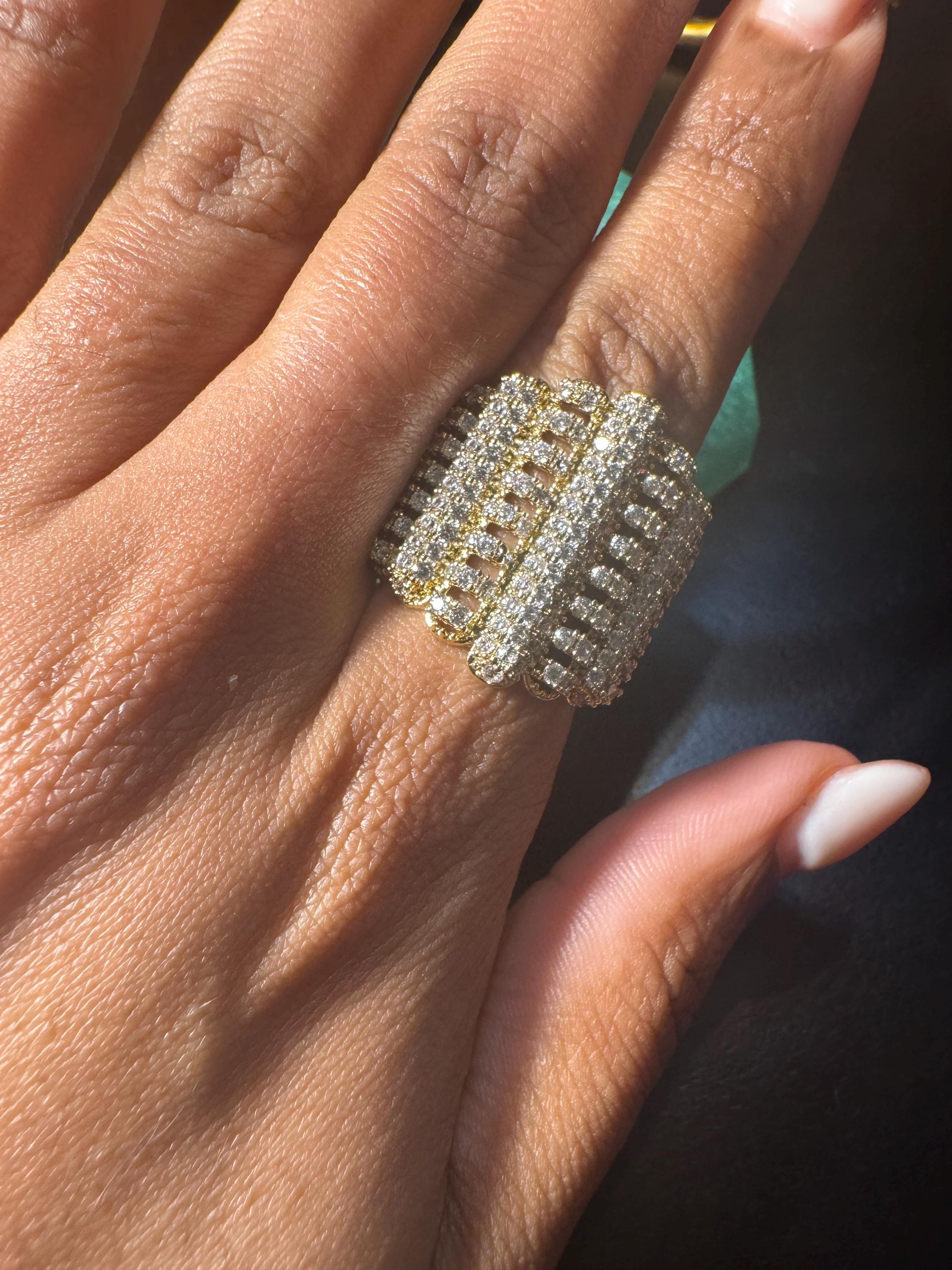 Golden Glam Statement Ring