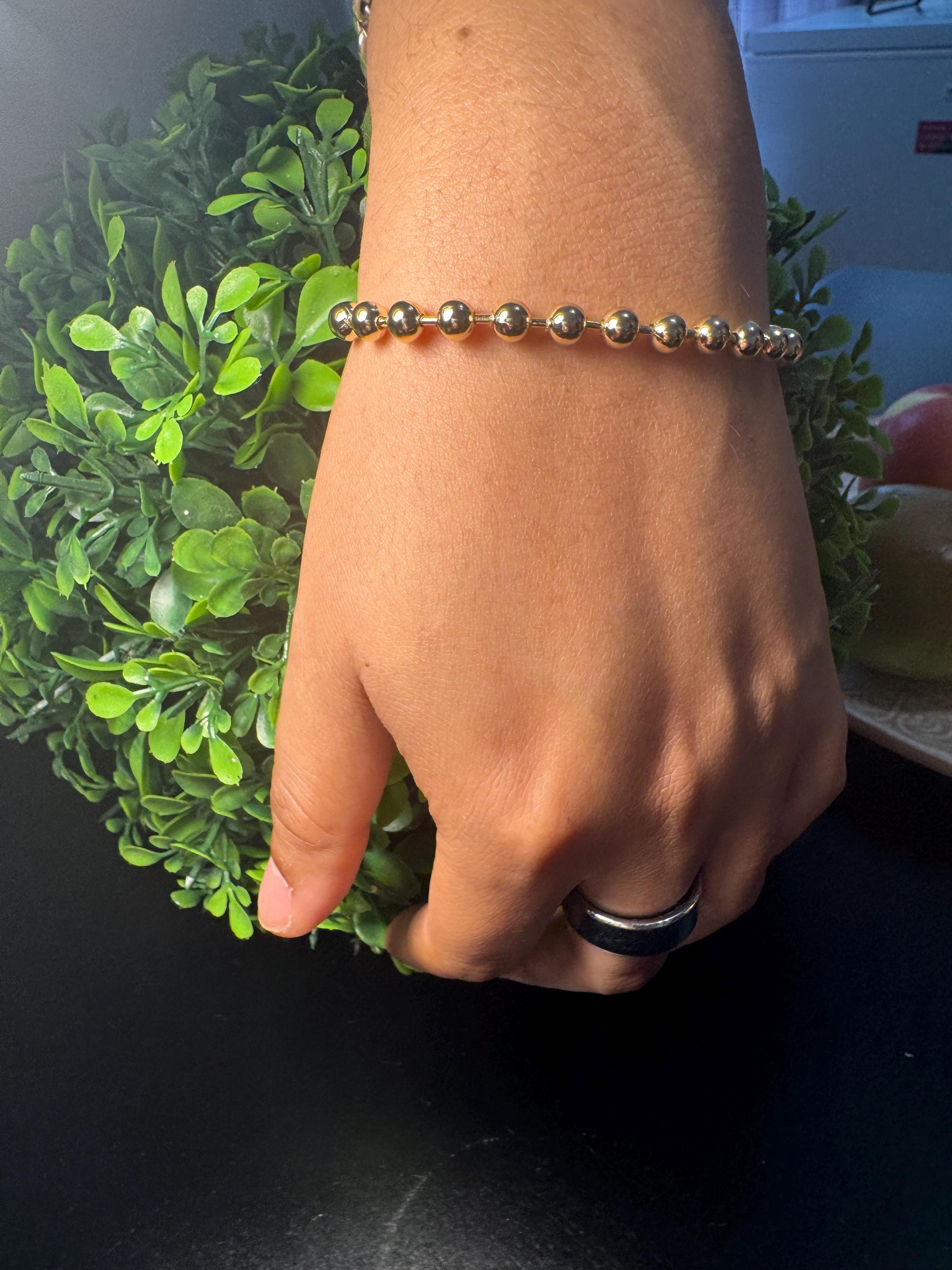 Minimal Gold Plated Beaded Bracelet