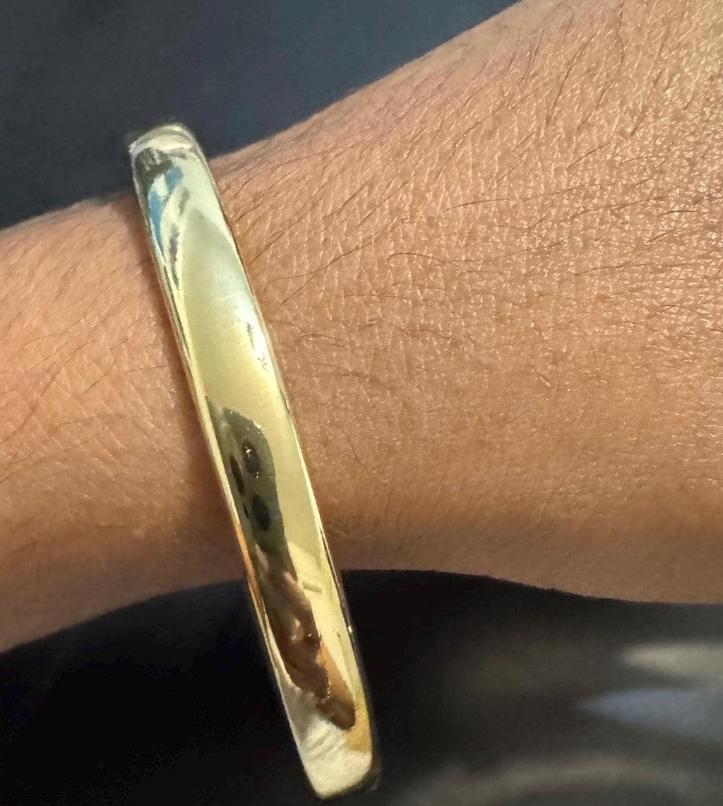 Gold Plated Stainless Steel Minimalist Bangle Bracelet