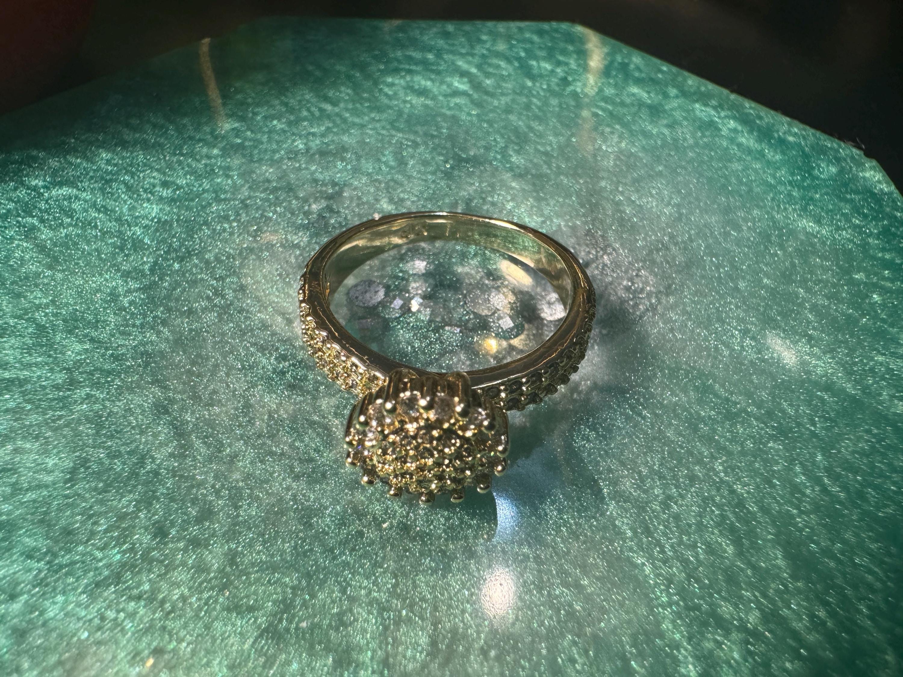 Gold Cluster Statement Ring