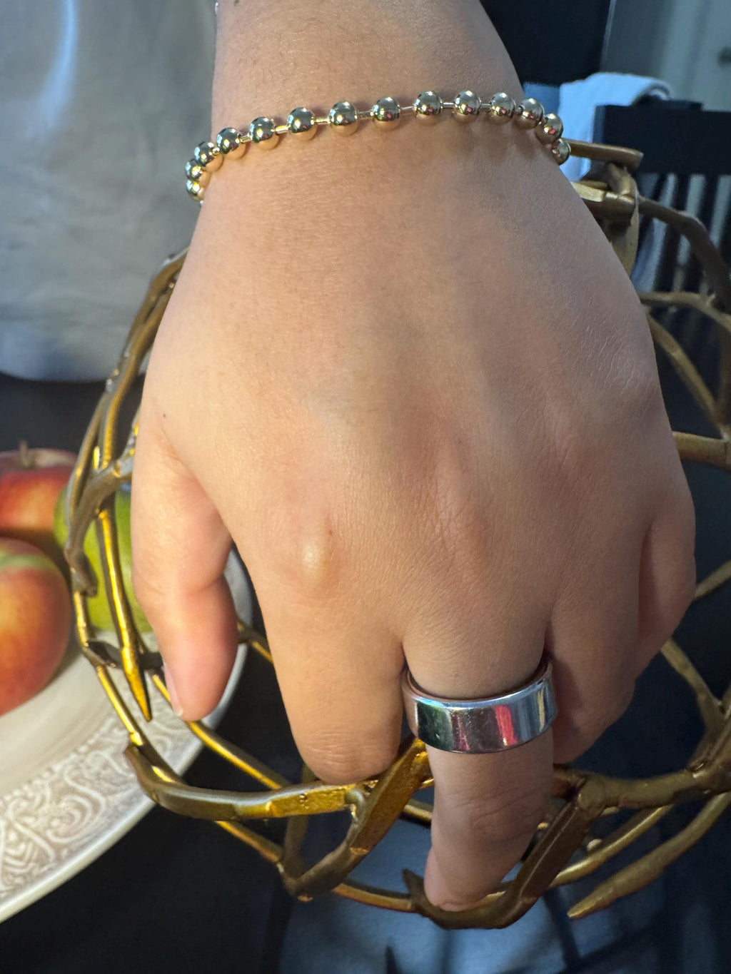 Minimal Gold Plated Beaded Bracelet