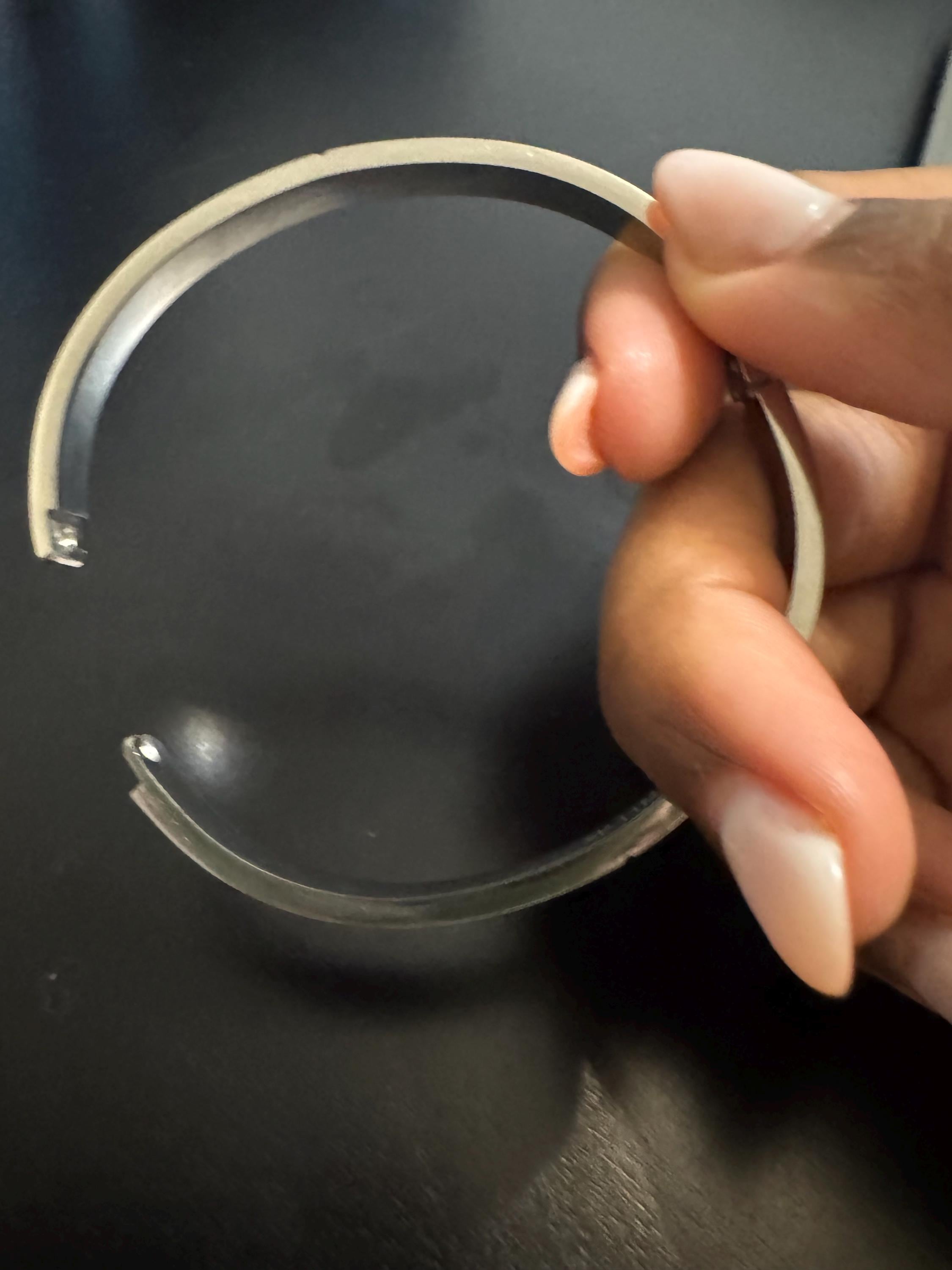 Silver Stainless Steel Minimalist Bangle Bracelet
