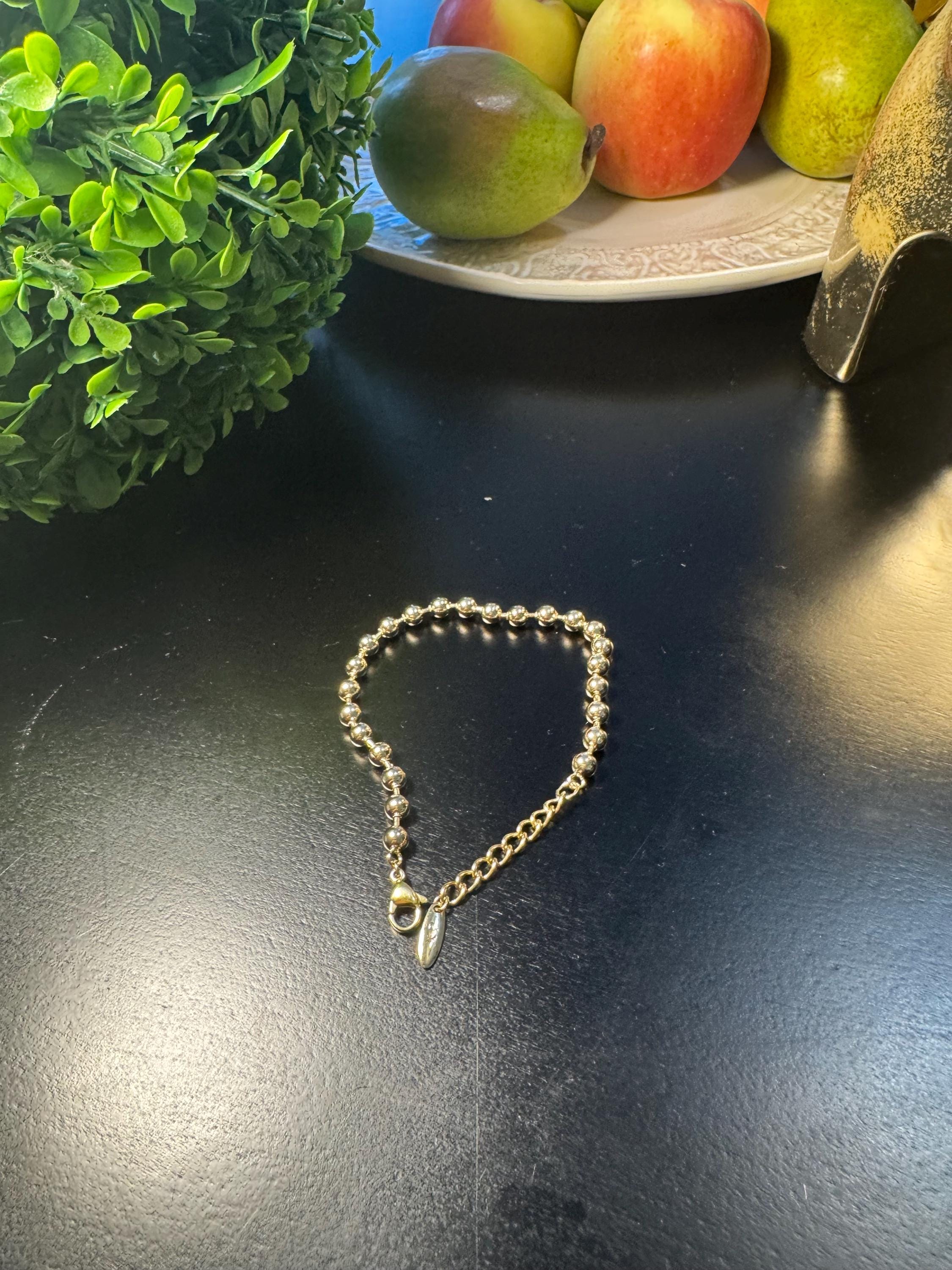 Minimal Gold Plated Beaded Bracelet