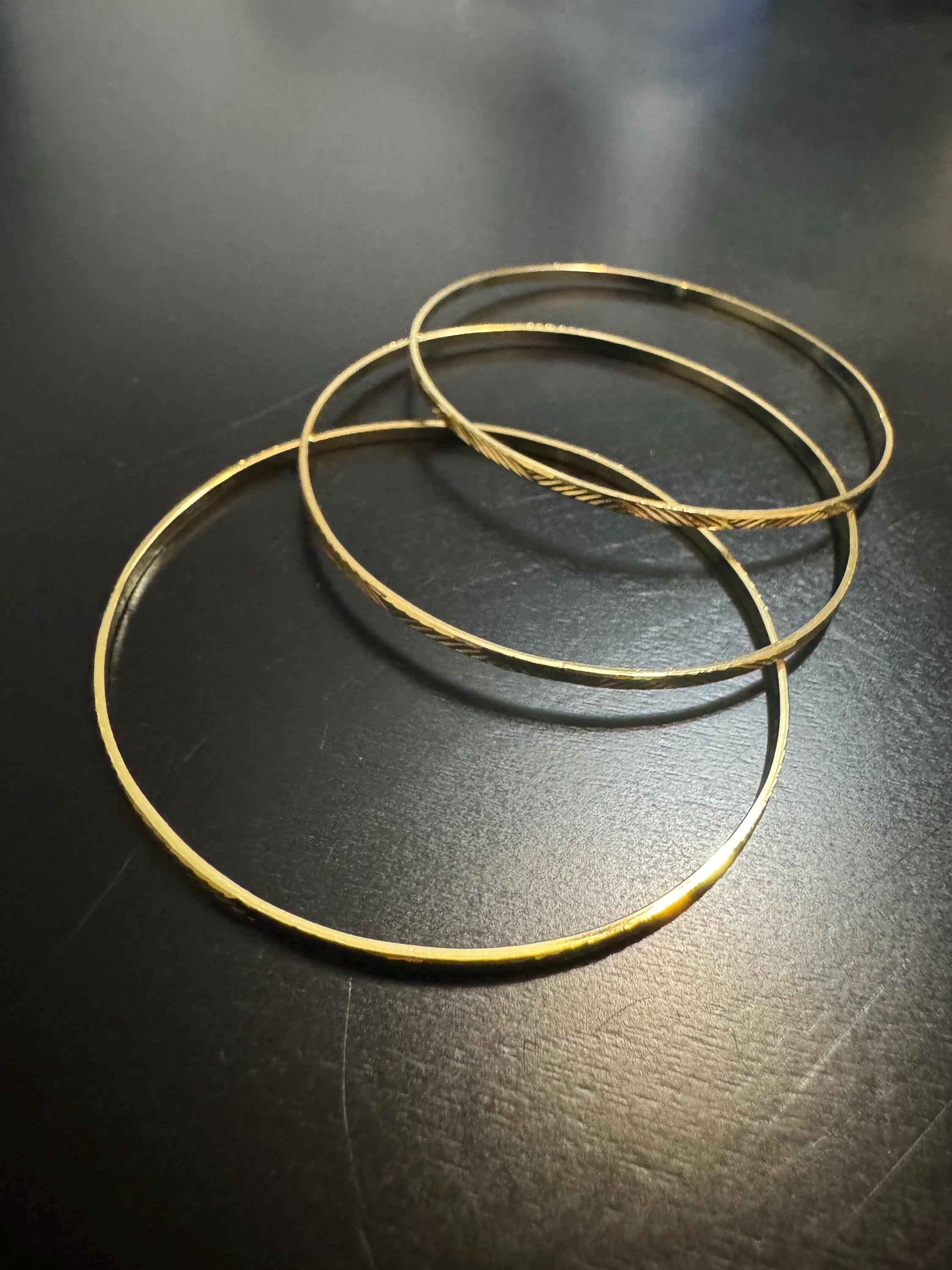 Gold Plated Bangle Set of 3