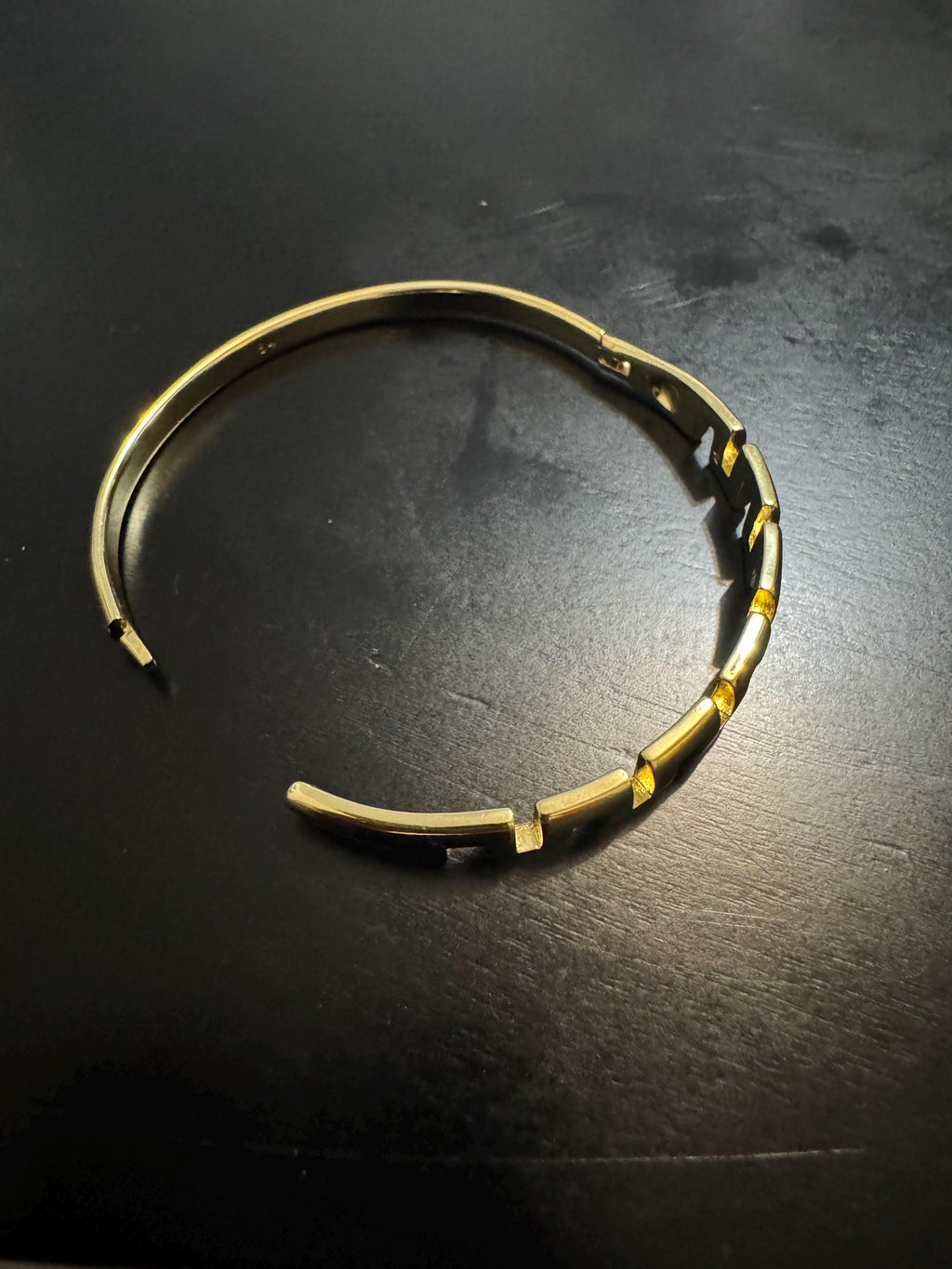 Gold Plated Geometric Bracelet and Ring Set
