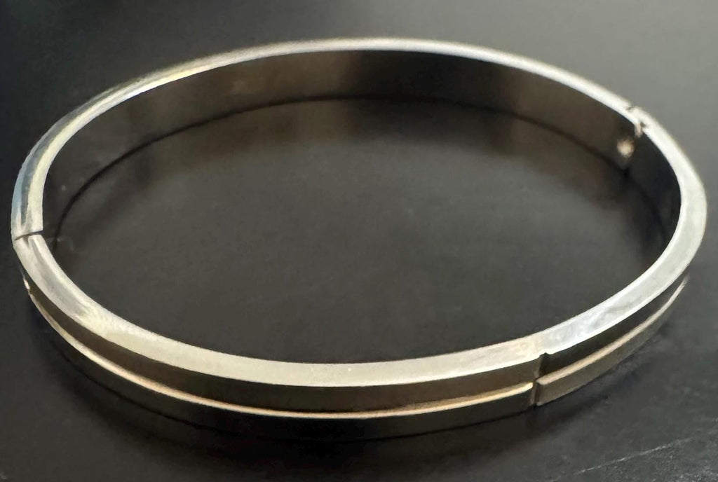 Silver Stainless Steel Minimalist Bangle Bracelet