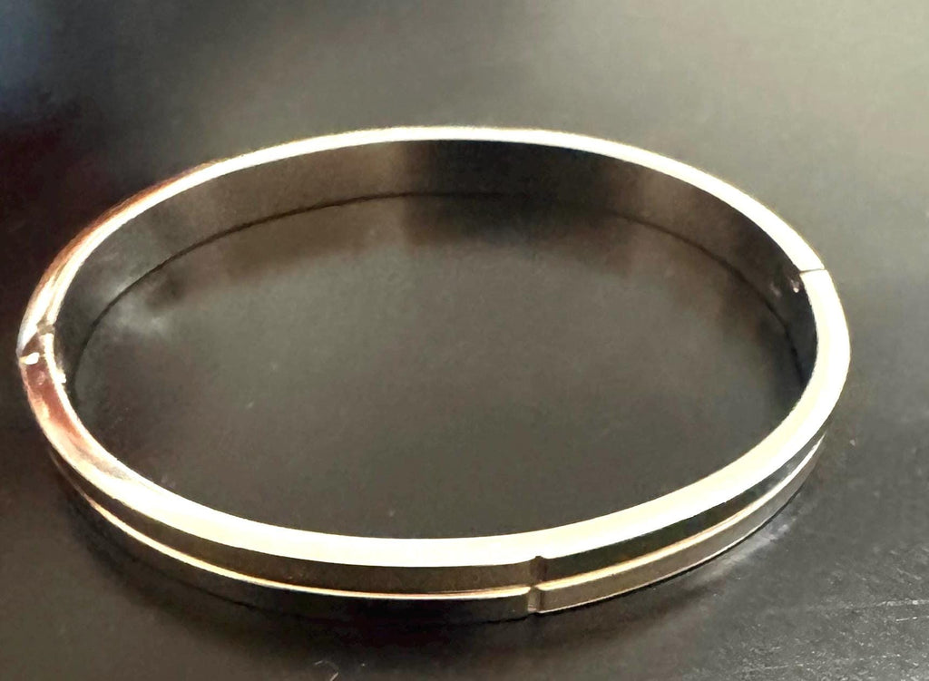 Silver Stainless Steel Minimalist Bangle Bracelet