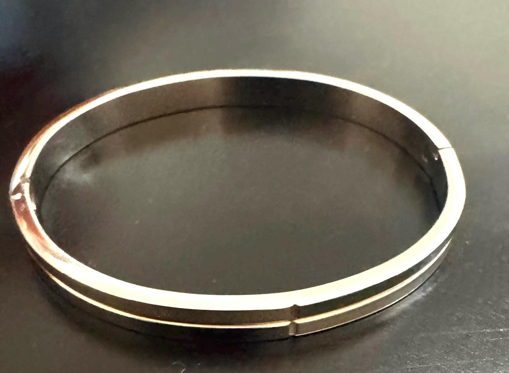 Silver Stainless Steel Minimalist Bangle Bracelet