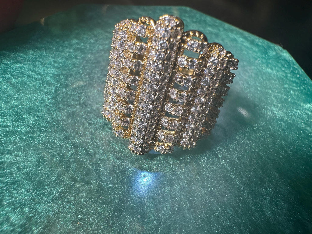Golden Glam Statement Ring