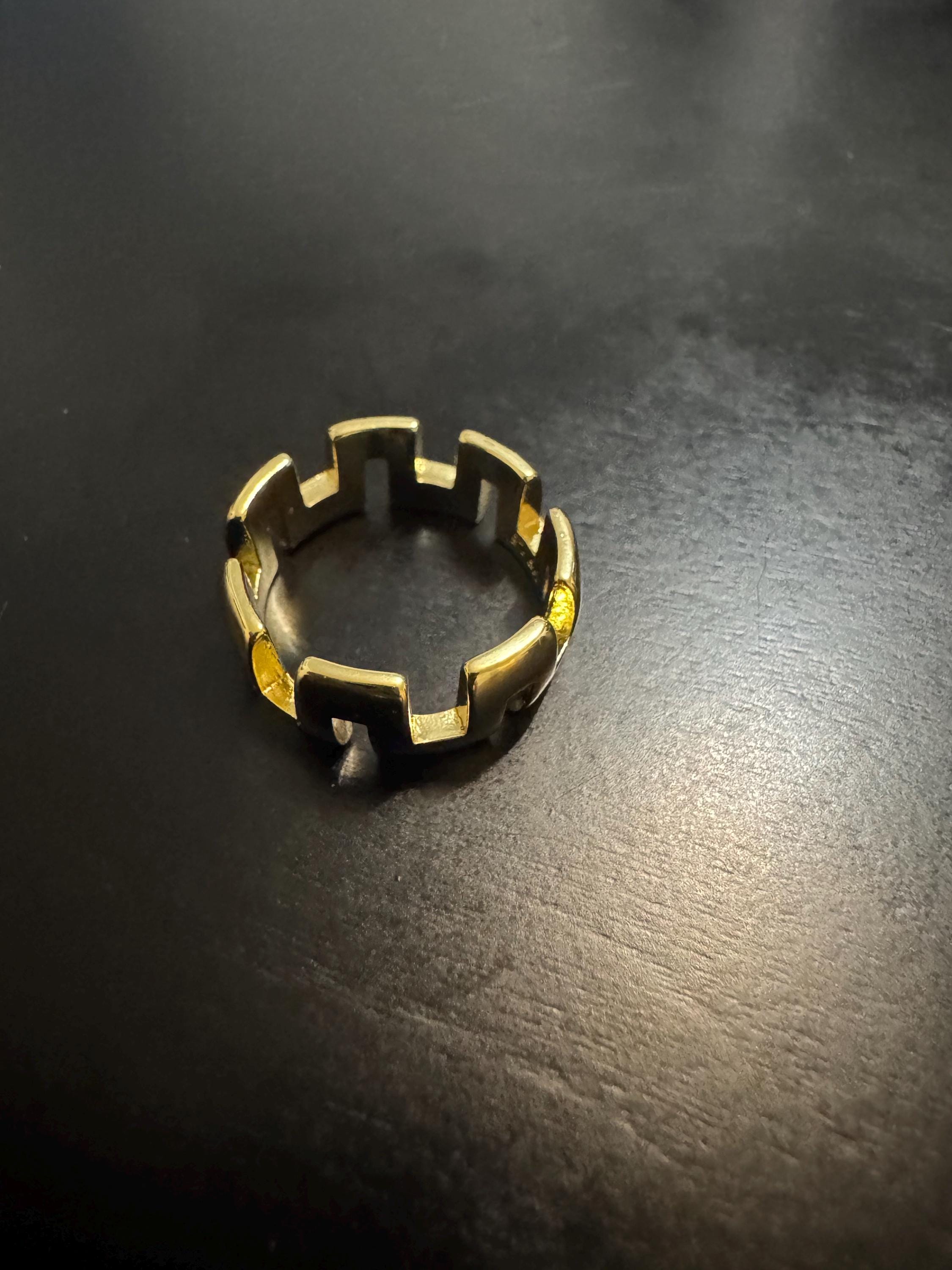 Gold Plated Geometric Bracelet and Ring Set