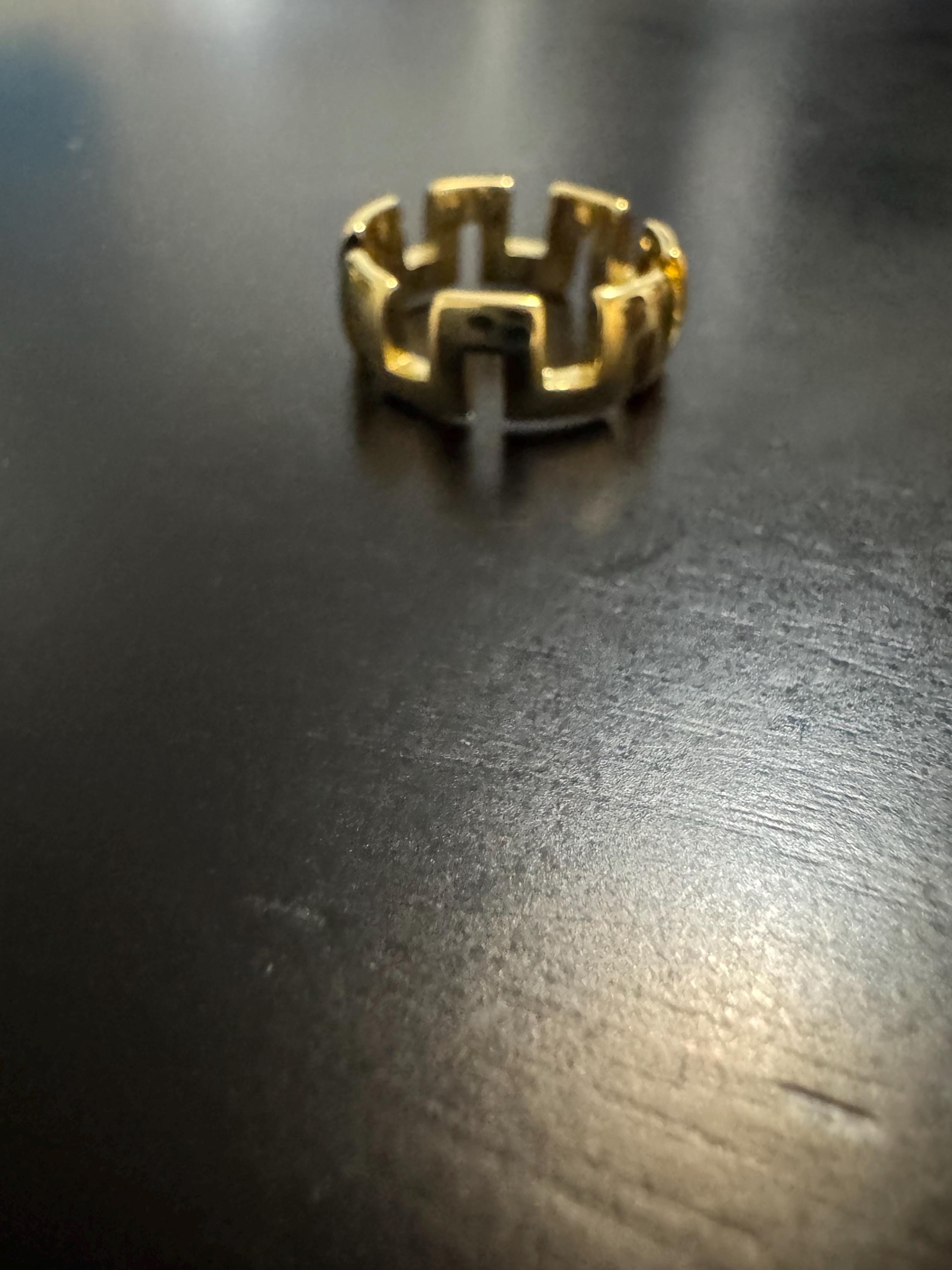 Gold Plated Geometric Bracelet and Ring Set