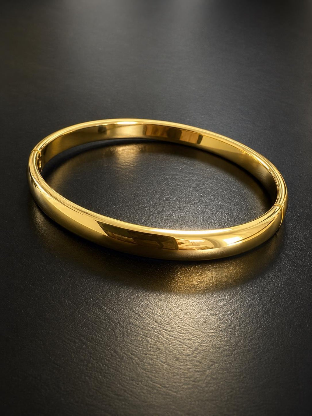 Gold Plated Stainless Steel Minimalist Bangle Bracelet